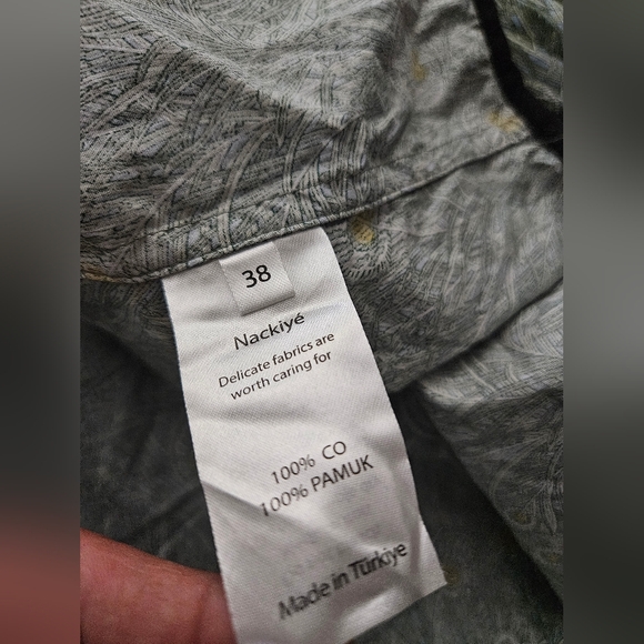 Nackiye Top Grand Bazaar In Aqua Peacoack 38 Sz US 6 Missing Pin READ - Picture 6 of 8